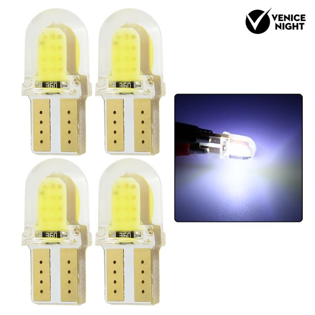 VEN 4Pcs/Set T10 W5W COB LED Super Bright Wedge Parking Car Lights