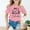 T-Pink, variant on Adeawade Girl Tops Short Sleeve T Shirts Crewneck Tee Kid Summer Graphic Blouse Simple Style Summer Wear 7-8 Years Black