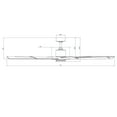 thumbnail image 3 of WAC Lighting Aura Indoor Outdoor 8-Blade Smart Ceiling Fan 72in with 3000K LED and Remote Control - 72 Matte White/Soft Brass Ring, 3 of 5