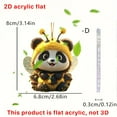 thumbnail image 4 of Car Interior Rearview Mirror Pendant 2D Flat Acrylic Honeybee Design 1 Pack, 4 of 9