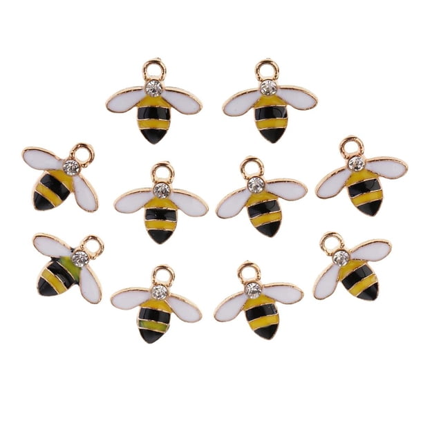 Adornos de aleación Baoblaze 10 Piezas Imitación de Cristal Amarillo