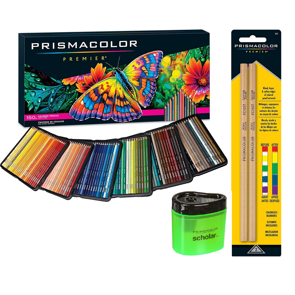 Prismacolor Premier Color Pencils Assorted Colors 150 count Plus 2 Prismacolor Blender Pencils