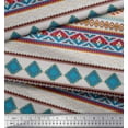 thumbnail image 2 of Soimoi Gray Cotton Voile Fabric Aztec Geometric Print Fabric by the Yard 56 Inch Wide, 2 of 3