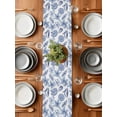 thumbnail image 6 of Burlap Table Runner 70 Inches Long, Summer Blue Flower Shell Conch on Retro Non-Slip Kitchen Table Runners for Dining Room Everyday Use Party Table Decorations Underwater World, 6 of 9