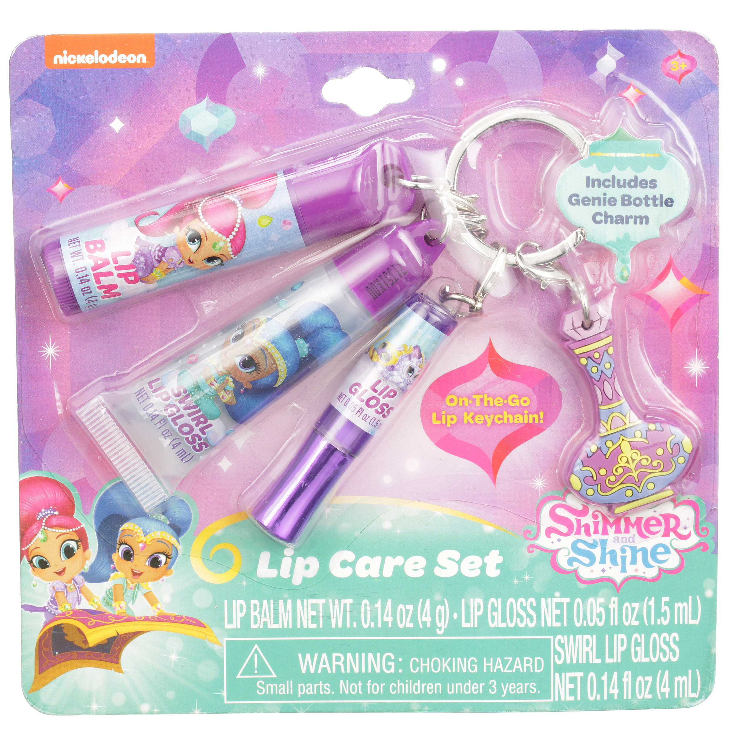 Shimmer and Shine Lip Care Set Gloss Balm on Keychain