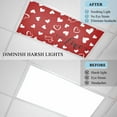 thumbnail image 5 of Ceiling Light Cover for Classroom, Red Valentine's Day Magnetic Fluorescent Light Covers Filter for School,Office, 2X4&nbsp; FT, Pack of 4, Valentines Love Heart, 5 of 8