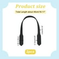 thumbnail image 2 of 2pcs PU Leather Bag Handles 18.11 Inch Short Handbag Handle Straps Replacement Handmade Sewing Handle Strap with Holes DIY Sewing Tote Bag Handle Strap for Suitcase Luggage Clutch Bag Black, 2 of 9