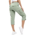 thumbnail image 5 of Capri Pants for Women Summer Quick Dry Drawstring Cargo Capris Outdoor Golf Hiking Pants with Pockets, S, 5 of 7