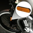 thumbnail image 3 of Reflector universal de 2 piezas de 3,98 "x 1,18" - Reflector de seguridad ovalado para motocicleta y bicicleta que aumenta la visibilidad y la seguridad en la carretera - Plástico naranja, 3 of 8