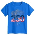 thumbnail image 5 of mgoYE Girls Boys American Flag 250th Anniversary Commemorative Tee, Crew Neck Loose Fit Daily Tee 250th Anniversary Flag Tee(Blue,2-3 Years), 5 of 5