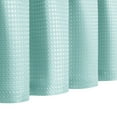 thumbnail image 4 of Curtainking Kitchen Curtains Waffle Textured Light Teal Tier Curtains 36x36 inch for Bathroom 2 Panels Rod Pocket Short Window Curtains, 4 of 7