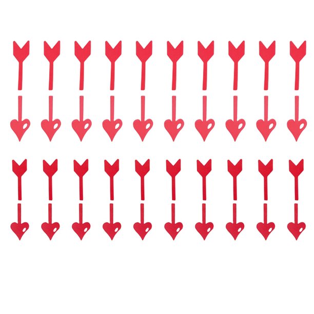 20 adornos para cupcakes de San Valentín con forma de flecha de Cupido romántica para tartas y frutas.
