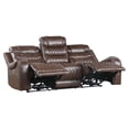 thumbnail image 4 of Pemberley Row Microfiber Brown Sofa Rectangular Power Reclining with USB Charging 86.5" x 40.5" x 37.5", 4 of 9