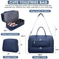 thumbnail image 2 of Bolsa de viaje LUOCIP de gran capacidad de 35 litros con bolsillo húmedo, color azul marino, 2 of 6