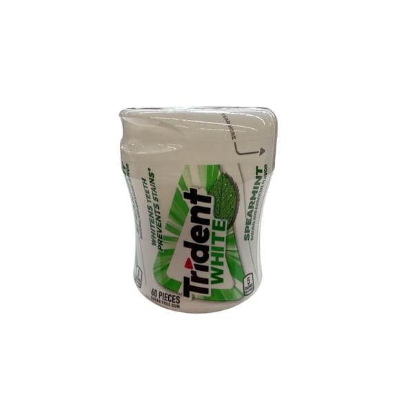 Trident Gum White Sugar Free Spearmint 60 Count