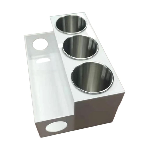 Ciwanning Hair Tool Holder with 3 Cups Removable Stand for Curling Iron Makeup Accessories Storage Rack Bathroom Vanity Organizer