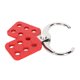 thumbnail image 1 of Cerrojo De Candado, Cerrojo De Bloqueo Y Etiqueta, De Nailon, Rojo Y Plateado, 6 Orificios, Resistente A Chispas Para Líneas De Válvulas De Trabajos De Hierro Y Acero, 1 of 7