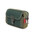 thumbnail image 2 of Bolsa Bolso 10 Uds. Riñonera de lona para hombre, monedero para teléfono, riñonera con cremallera (estilo 2 verde), 2 of 5