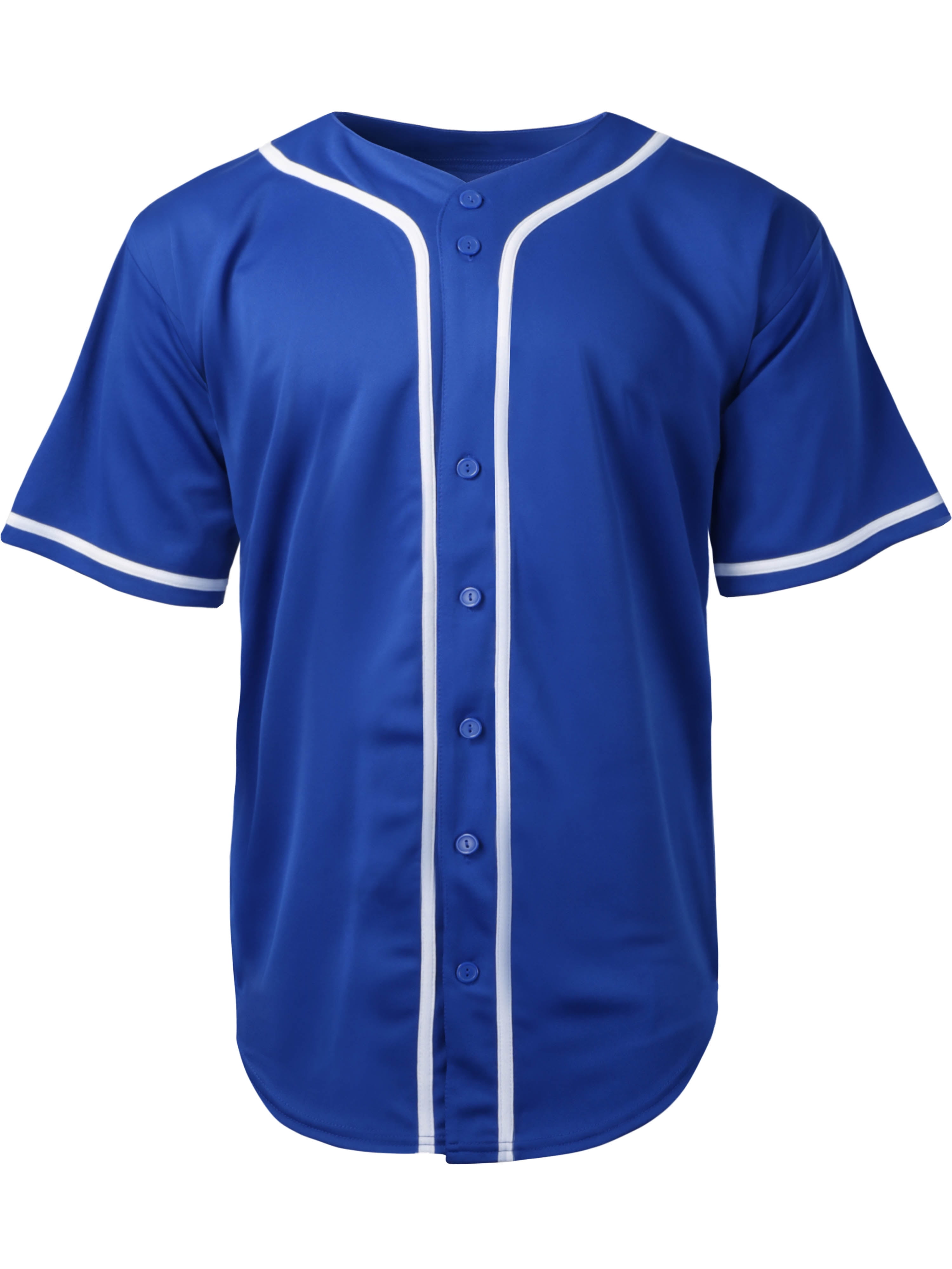 T Shirts Baseball Jersey Uniform Plain Short Sleeve Button Team Sports Mens Kid 
