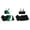 czb# Green279, variant on Huowey Toddler Girls Two Piece Swimwear Fashionable Solid Color Cros Strap Off The Shoulder Ruffled Tiered Tie Back Crop Top High Waist Bottom Tankini Swimsuit Comfortable Beachwear,Black,6-7 Years