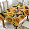 thumbnail image 4 of Sunflower Flowers Rectangle Tablecloth, Dust Proof Anti Wrinkle Wipeable Table Cloth Tabletop for of Dinner Kitchen Wedding Holiday Party 60"x108" Home Decor, 4 of 7