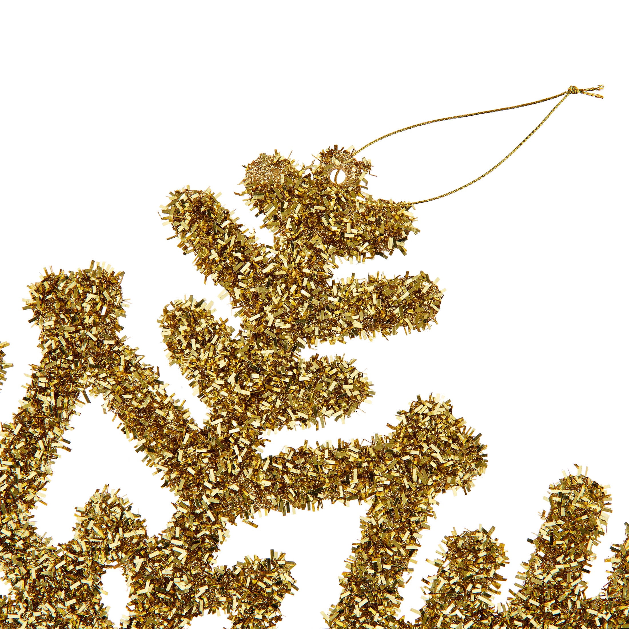 Gold Jumbo Tinsel Snowflake Christmas Ornament, 14", by Holiday Time
