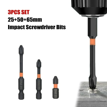 

Ph2 Impact Screwdriver Bit Magnetic Alloy Steel Cross Screwdriver Bit 25 50 65Mm