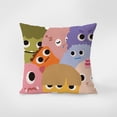 thumbnail image 3 of Juego de fundas de almohada decorativas con dibujos animados de monstruos, 4 unidades, 3 of 3