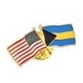 thumbnail image 3 of PinMart's USA and Bahamas Crossed Friendship Flag Enamel Lapel Pin, 3 of 3