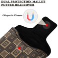 thumbnail image 3 of Haosy Elegant Geometry Golf Mallet Putter Cover Strong Magnetic Leather Golf Club Headcover Closure, 3 of 7