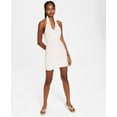 thumbnail image 3 of Bar III Womens Terry Plunge-Neck Halter Dress Naturally Nude XS, 3 of 3
