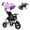 Pink, variant on Costway 6-in-1 Baby Foldable Stroller Tricyclew/Canopy Bag and Sponge Guardrail Gray