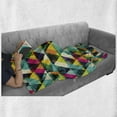 thumbnail image 6 of Indie Soft Flannel Fleece Blanket, Watercolor Triangles Pattern Modern Vibrant Colorful Geometric Grunge Abstract Design, Cozy Plush for Indoor and Outdoor Use, 50" x 70", Multicolor, by Ambesonne, 6 of 6