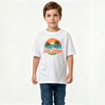 thumbnail image 2 of Boys Graphic T-Shirt San Diego Beach Sunset Retro Summer Kids Tees 100% Cotton Short Sleeve Tops Ages 4-13Y, 2 of 4