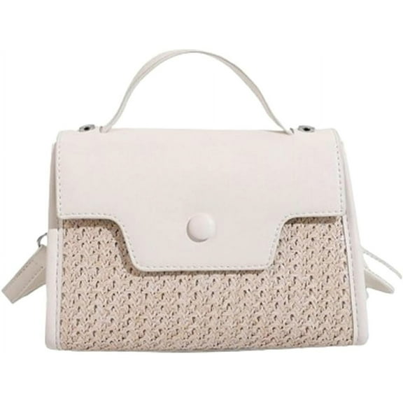 LinYooLi Straw Beach Bag Vintage Shoulder Bag Cute Hobo Bags Women Summer Beach Bag Holiday Work Travel Bag Everything Tote Bag