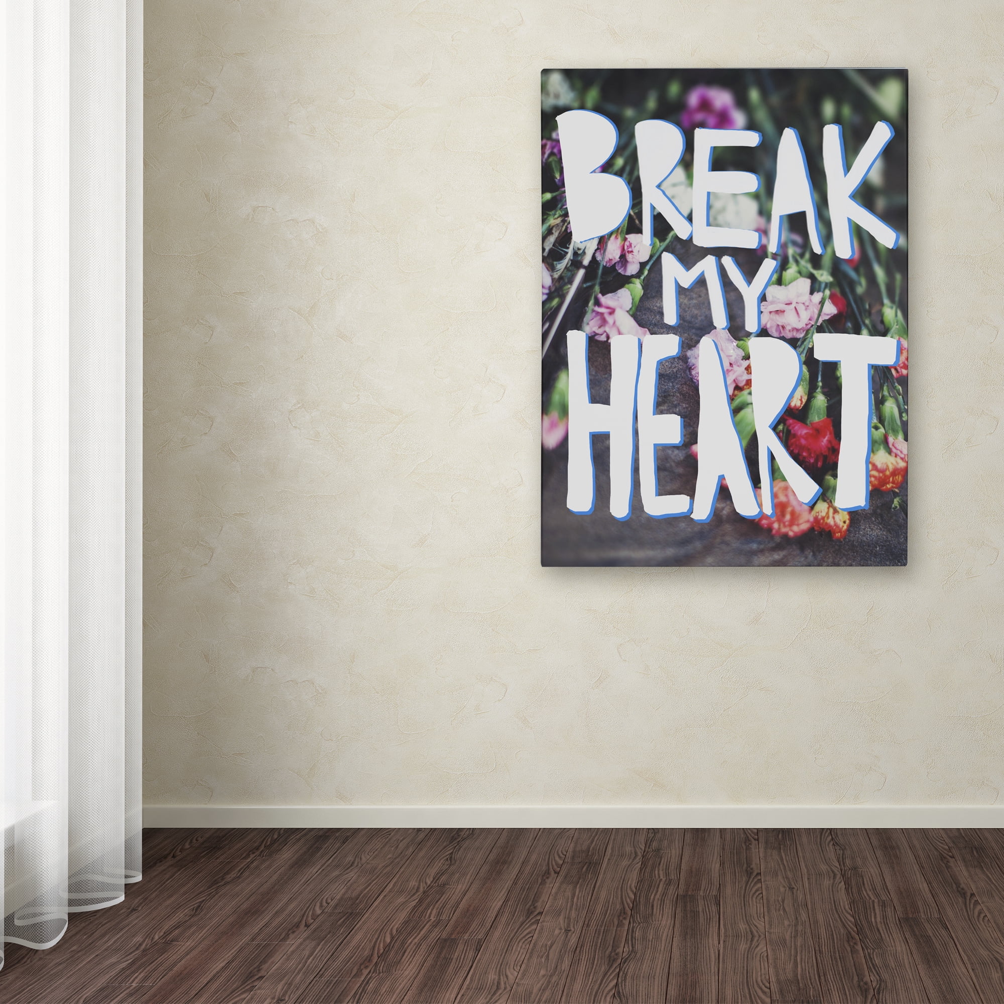 Trademark Fine Art "Break My Heart" Canvas Art by Leah Flores