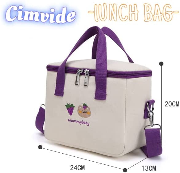 Josfey Kawaii Lunch Bag Cute Lunch Box Aesthetic Lunch Bag Insulated Lunch  Bag Women Lunch Box Lunch Bag for Women (Pink-Ice Cream)