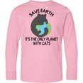 thumbnail image 3 of Inktastic Save Earth It's the Only Planet with Cats with Black Cat Long Sleeve Youth T-Shirt, 3 of 5