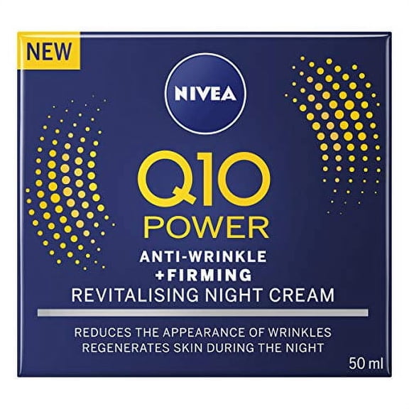 Nivea Q10 Plus Anti-Wrinkle Face Night Cream, 50 ml, Pack of 3