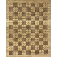 thumbnail image 1 of Ahgly Company Indoor Rectangle Abstract Sienna Brown Checkered Area Rugs, 2' x 4', 1 of 6