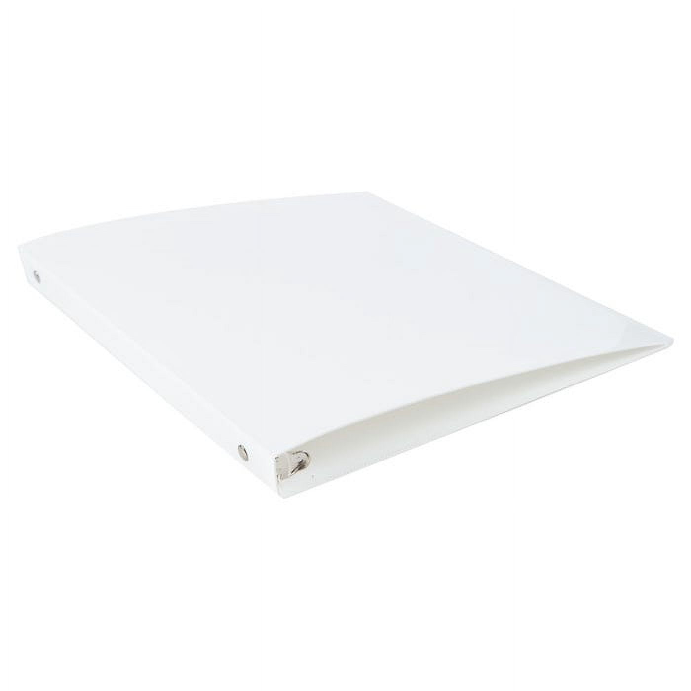 JAM Paper Plastic Binder, 11.5 x 10.25 x 1/2 in, White, 1 Pack