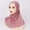 Pink, variant on Headbands for Women,Womens Casual Solid Head Hat Cap Hair Cover Wrap Headwear Muslim Long Turban Cap Headbands for Girls Winter Headbands Clearance Khaki A
