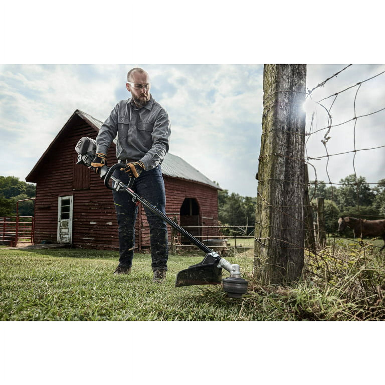 Restored Black Max 30cc 4-Cycle Straight Shaft Attachment Capable String Trimmer (Refurbished)