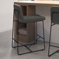 thumbnail image 5 of Amisco Winslet 30 In. Bar Stool - Charcoal Grey Polyester / Black Metal, 5 of 9