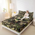 thumbnail image 4 of jejeloiu Farmhouse Camouflage Hunting Full Size Sheets,Football Soccer Sport Bed Sheets For Boys Men 4-Piece, 4 of 7