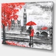 thumbnail image 1 of Designart - Couples Walking in Paris - Large landscape Canvas Art Print, 1 of 2