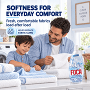 FOCA Extra Soft Liquid Fabric Softener, Sandalwood Scent, Helps Reduce Static Cling, 25 Loads, 33.81 fl oz