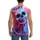 thumbnail image 4 of Fotbe Neon Skull With Milkshake Men's Camiseta sin Mangas Estampada para Hombres, Playera Casual para Gimnasio, Entrenamiento, Playa-3X-Large, 4 of 7
