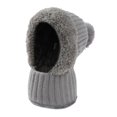 thumbnail image 4 of Gorro de invierno para mujer, gorro de protección, ideal para viajar y andar en bicicleta en climas fríos. Gris, 4 of 9