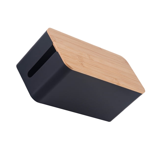 Organizador de escritorio Inteprter caja de cables de escritorio plástico Negro